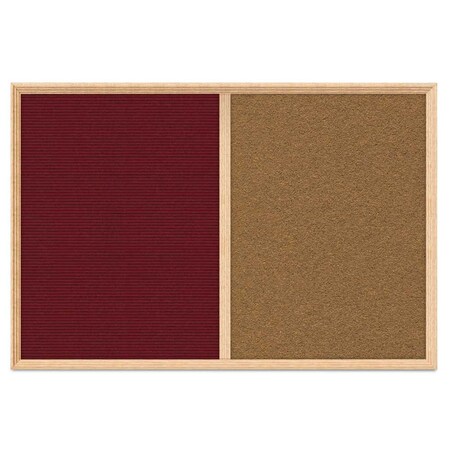 United Visual Products Enclosed Corkboard, 1 Door, 24"x36", 4" Fra UV3422-GOLD-BLACK